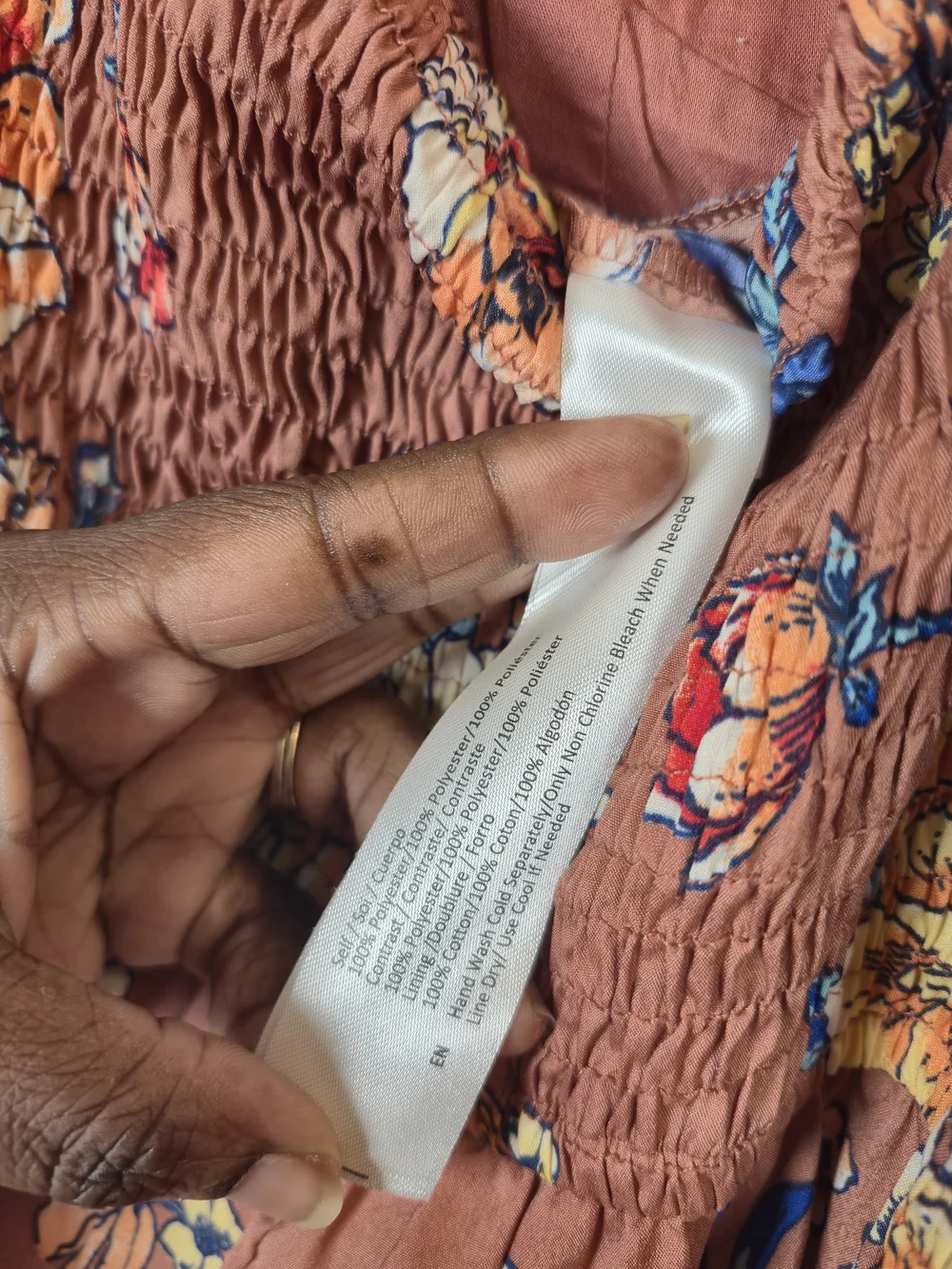 ​Band of Gypsies Floral Sweetheart Wide Leg Jumper Size Large - Picture 6 of 6